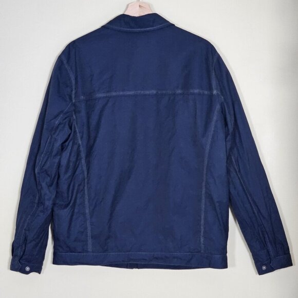 Tommy Bahama Jacket Mens M Navy Cotton Nylon Full Zip Lined Windbreaker Pockets - Picture 2 of 16